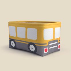 Cesto Ônibus 35x20cm Amarelo Retangular - A\BABY