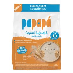 Cereal PAPAPÁ Infantil Multicereais Sem Açúcar 500g