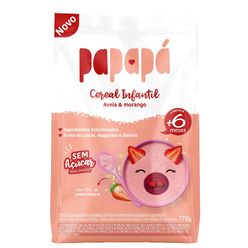 Cereal PAPAPÁ Infantil Aveia & Morango Sem Açúcar 170g