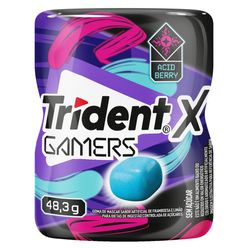 Goma de Mascar TRIDENT X Gamers Acid Berry Sem Açúcar 48.3g