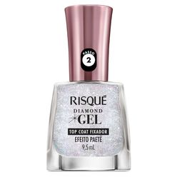 Esmalte RISQUÉ Diamond Gel Top Coat Fixador Efeito Paetê 9.5ml