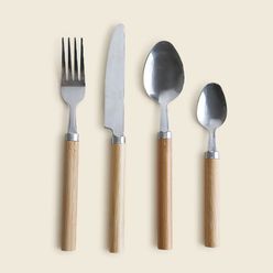 Faqueiro Bambu Inox com 16 Peças - A\CASA