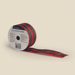 Rolo de Fita Xadrez Magic Poliéster 6cm x 9m - A\CASA