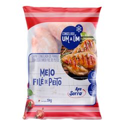 Meio Filé de Peito Frango AVE SERRA Congelado 1kg