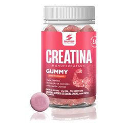 Creatina SUPER NUTRITION Gummy Morango Sem Adição de Açúcares e Lactose 210g