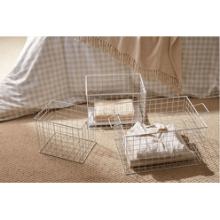 Conjunto de Cesto Quadrado Metal Zuri com 3 Peças - A\CASA