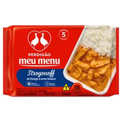 Strogonoff de Frango PERDIGÃO Meu Menu e Arroz Branco Congelado 300g
