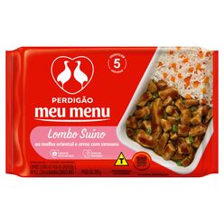 Lombo Suíno PERDIGÃO Meu Menu ao Molho Oriental e Arroz com Cenoura Congelado 300g