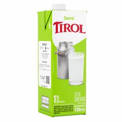 Leite Tirol Semidesnatado Com Tampa 1l