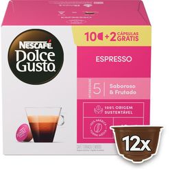 Café NESCAFÉ Dolce Gusto Espresso com 10 Cápsulas + Grátis 2 cápsulas