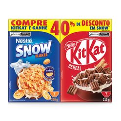 Cereal NESTLE Kitkat 210g + Snow Flakes 230g Compre Kitkat e Ganhe 40% de desconto em Snow