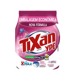 Lava-Roupas Pó Tixan YPÊ - Maciez - 2,4Kg Sachê - Rende 33 Lavagens
