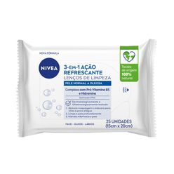 NIVEA Lenços de Limpeza Facial Ação Refrescante 3 em 1 25 un.