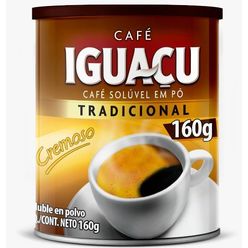Café IGUAÇU Solúvel em Pó Tradicional lata + Cremoso 160g