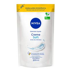 NIVEA Sabonete Líquido Refil Creme Soft 200ml