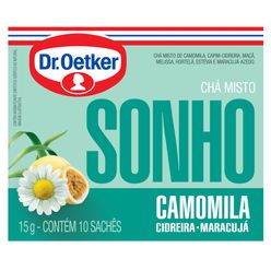 Chá DR OETKER Sonho Camomila,Cidreira e Maracujá 15g