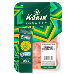 Filé de Coxas e Sobrecoxas Frango KORIN Sem Pele Congelados 600g
