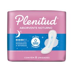 Absorvente Higiênico para Incontinência PLENITUD Noturno com 8 unidades