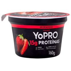 Iogurte DANONE Yopro Morango sem Lactose com Proteina 160g