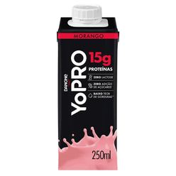 Bebida Láctea Yopro Morango Proteínas 15g Zero Lactose 250ml