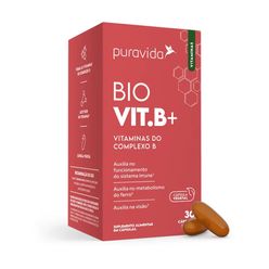 Suplemento Alimentar PURAVIDA Bio Vit.b+ Vitaminas do Complexo B 30 Cápsulas