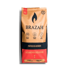 Carvão Vegetal BRAZAH 4kg com Acendedor