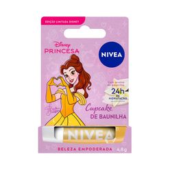 Protetor Labial NIVEA Princesa Bela Cupcake de Baunilha 4.8g Edição Limitada Disney