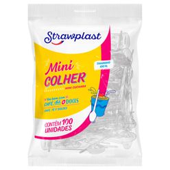 Colher Descartável Para Café E Chá Strawplast Com 100 Unidades