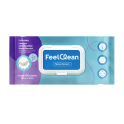 Lenços Umedecidos FEELCLEAN Nana Neném com 100 Unidades