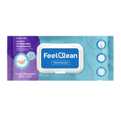 Toalha Umedecida FEELCLEAN Nana Neném Relaxante com 50 Unidades