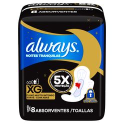 Absorvente Higiênico ALWAYS Suave Fluxo Xg com Abas com 8 unidades