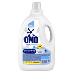 Lava Roupa Líquido OMO Puro Cuidado Hipoalergênico e Extra Suave 5l Embalagem Econômica