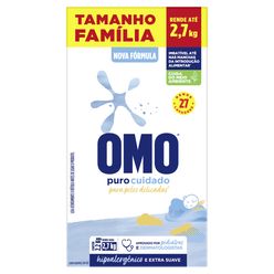 Lava Roupa OMO Puro Cuidado Hipoalergênico e Extra Suave 2.2kg Tamanho Família