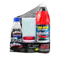 Kit Limpeza Automotiva BRILHOLAC Auto Exclusive  Grátis Esponja