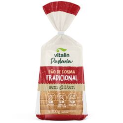 Pão de Forma VITALIN Tradicional Sem Glúten,Sem Lactose e Sem Açúcar 300g