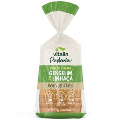 Pão de Forma VITALIN Gergelim & Linhaça Sem Glúten,Sem Lactose e Sem Açúcar 300g