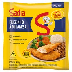 Filezinho Frango SADIA À Milanesa Congelada 400g
