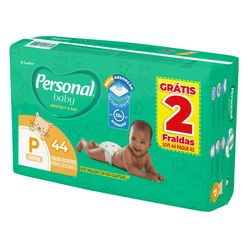 Fraldas Descartáveis PERSONAL Baby Protect & Sec P com 44 unidades Grátis 2 Fraldas