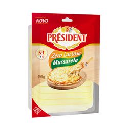 Queijo Mussarela PRESIDENT Zero Lactose Fatiado 150g