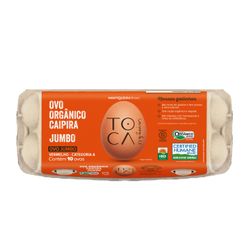 Ovo Jumbo FAZENDA DA TOCA Orgânico Caipira com 10 Unidades