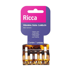 Piranha para cabelo RICCA retângular média