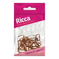Elásticos para Cabelo RICCA Invísiveis com 100 Unidades