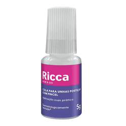 Cola para Unhas RICCA Aplicação mais Prática Com pincel 5g