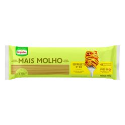 Macarrão ORQUÍDEA Mais Molho Espaguete N°8 com Ovos de Galinhas Livres de Gaiolas 400g
