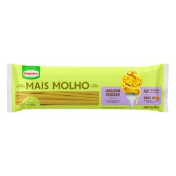 Macarrão ORQUÍDEA Mais Molho Linguine Riscado com Ovos de Galinhas Livres de Gaiolas 400g