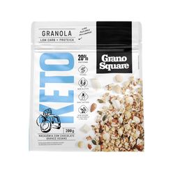 Granola GRANO SQUARE Keto Macadâmia com Chocolate Branco Vegano,Sem Glúten e sem Lactose 200g