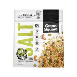 Granola GRANO SQUARE Salt Pistache com Limão Vegano,Sem Glúten e sem Lactose 200g