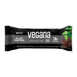 Barra de Proteína HART'S Vegana Chocolat + Nibs Zero Adição de Açúcares 70g