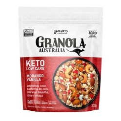 Granola HART'S Keto Low Carb Morango e Vanilla Vegano, sem Glúten 300g