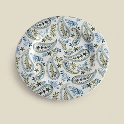 Prato para Lanche Paisley Stoneware 21cm - A\CASA